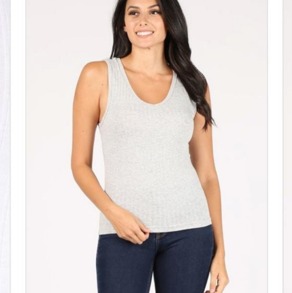 Gray basic tank top - Picture 3 of 3